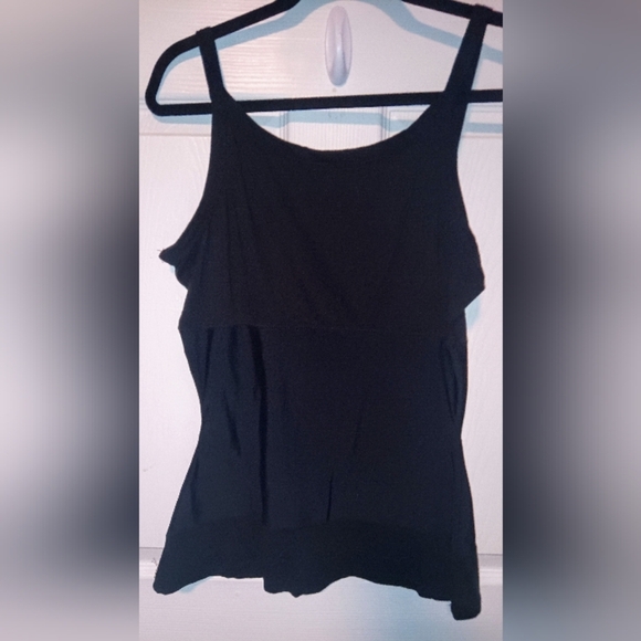 Teez-Her Brand- Tummy Control Panel Tank Top- Color- Black Size- Large - Picture 2 of 4